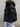 BLACK PUFFER JACKET WITH HOOD - VINTAGE PUFFER FOR COZY COMFORT