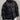 BLACK PUFFER JACKET WITH HOOD - VINTAGE PUFFER FOR COZY COMFORT
