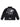 BLACK PUFFER JACKET WITH WHITE LOGO - TRENDY CASUAL OUTERWEAR