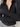 BLACK RIBBED BUTTON-DOWN SHIRT VINTAGE POLO COLLAR LONG