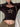 BLACK RIBBED LONG-SLEEVE TOP WITH STAR EMBELLISHMENT SLIM FIT Y2K STYLE