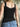 BLACK RIBBED TANK TOP WITH LACE DETAILS FOR COMFORTABLE ALL-DAY WEAR - L - Sweetheart Supplies