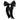 BLACK RIBBON BOW WHITE TRIM HAIR ACCESSORY