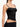 BLACK SCALLOPED CAMISOLE TOP FOR CASUAL VINTAGE STYLING WITH TIGHT SLEEVES