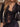 BLACK SHEER RUFFLED BLOUSE WITH FLORAL RUFFLE DETAILS - L - Sweetheart Supplies