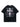 BLACK SHORT SLEEVE PULLOVER T-SHIRT WITH CROSS - TRENDY CASUAL ROUND COLLAR