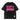 BLACK SHORT SLEEVE T-SHIRT WITH PINK GRAPHIC - TRENDY CASUAL SHORT STYLE