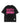BLACK SHORT SLEEVE T-SHIRT WITH PINK GRAPHIC - TRENDY CASUAL SHORT STYLE