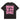 BLACK SHORT SLEEVE T-SHIRT WITH PINK LETTERING