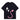 BLACK SHORT SLEEVE T-SHIRT WITH PINK SKELETON GRAPHIC, ROUND COLLAR