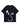 BLACK SHORT SLEEVE T-SHIRT WITH PINK SKELETON GRAPHIC, ROUND COLLAR