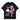 BLACK SHORT SLEEVE T-SHIRT WITH PINK SKELETON GRAPHIC, ROUND COLLAR