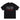 BLACK SHORT SLEEVE T-SHIRT WITH TEXT - CHIC ROUND COLLAR DESIGN