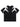 BLACK SHORT SLEEVE T-SHIRT WITH WHITE FLAME DESIGN AND LOOSE FIT