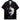 BLACK SHORT-SLEEVED SHIRT WITH FACE GRAPHIC MEN’S LAPEL COLLAR STYLE