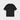 BLACK SHORT-SLEEVED T-SHIRT WITH FRAYED HEM BACKSTRIPED OVERSIZED TEE