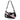 BLACK SHOULDER BAG WITH PINK ACCENTS FOR CASUAL AND EVENING