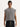 BLACK SLEEVELESS SHIRT WITH CREW NECK FOR CASUAL RUNNING