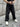 BLACK SPIDERWEB JEANS WITH LOOSE FIT DENIM DESIGN