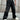 BLACK SPIDERWEB JEANS WITH LOOSE FIT DENIM DESIGN