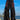 BLACK STRAIGHT LEG PANTS WITH PINK ACCENTS AND STRAPS