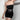 BLACK STRAPLESS DRESS WITH PINK RIBBON AND LACE TRIM EVENING WEAR