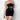 BLACK STRAPLESS DRESS WITH PINK RIBBON AND LACE TRIM EVENING WEAR