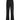 BLACK STUDDED FLARED PANTS MID WAIST COTTON BLEND STRAIGHT LEG