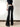 BLACK STUDDED PANTS LONG LENGTH WITH BELT