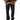 BLACK SWEATPANTS INDIVIDUAL MID WAIST COTTON BLEND LONG PANTS