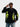 BLACK SWEATSHIRT WITH GREEN FLAME DESIGN VINTAGE FLUOR STYLISH COMFORT