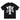 BLACK T-SHIRT WITH PIXELATED SKELETON GRAPHIC CHIC CASUAL JERSEY