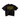 BLACK T-SHIRT WITH YELLOW TEXT - VINTAGE WHITE COTTON DESIGN