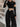 Black T-shirts Gothic Open Shoulder Sleeve Y2k Crop Tops