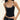 BLACK TANK TOP WITH GRAY TRIM FAKE TWO PIECE DESIGN