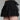 BLACK TIERED MINI SKIRT WITH LACE TRIM CUTE Y2K STYLE