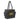 BLACK TOTE BAG WITH EMBROIDERED POCKET FOR EVERYDAY