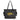 BLACK TOTE BAG WITH EMBROIDERED POCKET FOR EVERYDAY