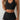 BLACK TWO-PIECE SWIMSUIT: ELASTANE FABRIC WEAVE