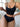 BLACK TWO-PIECE SWIMSUIT SOLID COLOR UNDERWEAR SET