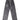 BLACK VELOUR TRACK PANTS WITH WHITE TRIM EMBROIDERED MID WAIST