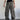 BLACK WIDE-LEG CARGO PANTS UNISEX DENIM JEANS