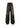 BLACK WIDE-LEG JEANS WITH BEIGE STREAKS - MID WAIST STRAIGHT LEG