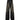 BLACK WIDE-LEG JEANS WITH BEIGE STREAKS - MID WAIST STRAIGHT LEG