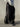BLACK WIDE-LEGGED TRACK PANTS WITH DRAWSTRING WAIST AND LOOSE FIT