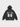 BLACK ZIP-UP HOODIE WITH 90S DESIGN TO STAY WARM