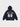 BLACK ZIP-UP HOODIE WITH 90S DESIGN TO STAY WARM