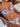 BLUE AND WHITE BIKINI ETHNIC STYLE BROKEN