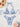 BLUE AND WHITE BIKINI ETHNIC STYLE BROKEN