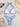 BLUE AND WHITE BIKINI ETHNIC STYLE BROKEN